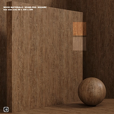 Seamless Wood Material Set 3D model image 1 