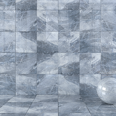 Alpin Black Wall Tiles Set - Sleek & Stylish 3D model image 1 