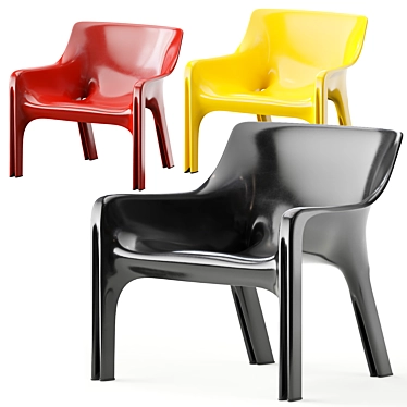 Vicario Armchair: Stylish and Compact 3D model image 1 