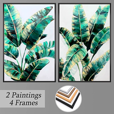 Elegant Wall Art Set 3D model image 1 