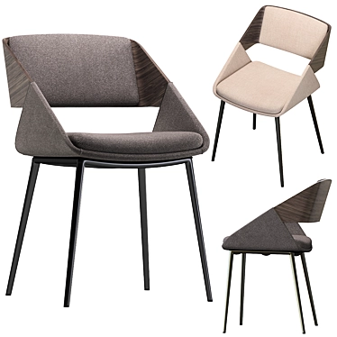 Herrick Chair: Stylish, Modern, and Comfortable 3D model image 1 