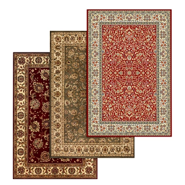 High-Quality Carpet Set: 3 Varieties 3D model image 1 