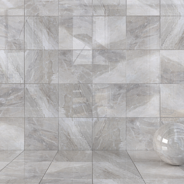 Alpin Sand Wall Tiles: Multi-Texture 60x60cm 3D model image 1 