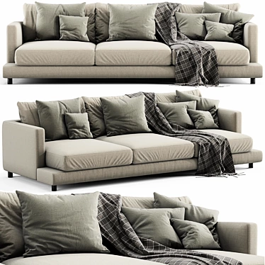 Flexform Long Island 3 Seater Sofa 3D model image 1 