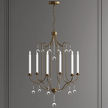 Piper 2013 Chandelier - Elegant Lighting Fixture 3D model image 1 