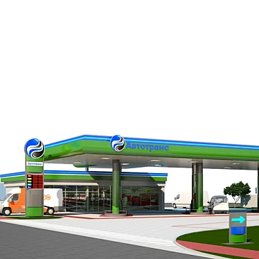 Convenient Fuel Stop 3D model image 1 