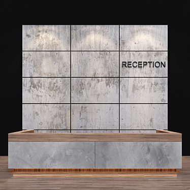 Modern Reception Desk 3D model image 1 