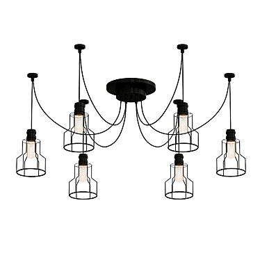 Edison Spider Pendant Light 3D model image 1 