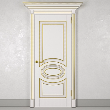 Elegant Classic Door 3D model image 1 