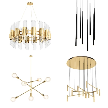 Sputnik Chandelier Collection 3D model image 1 