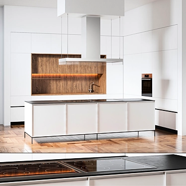 Modern Kitchen Model: 3dsmax2014 & V-ray 3D model image 1 