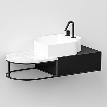 Modern Freestanding Washbasin 3D model image 1 