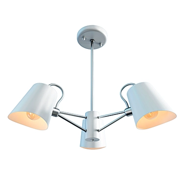 Comodo 2178-3P: Stylish and Adjustable Pendant Light 3D model image 1 