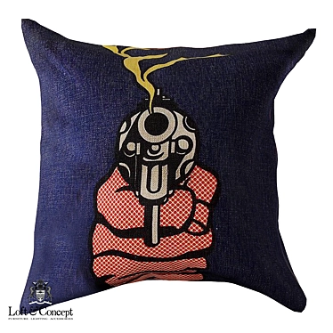 Comic-inspired Loft Decor Pillow 3D model image 1 