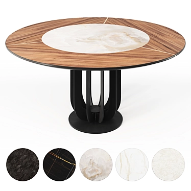 Sleek Ker-Wood Table. 3D model image 1 