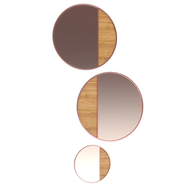 Elegant Circular Mirror 3D model image 1 