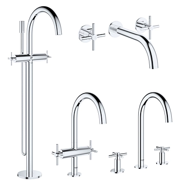 Elegant Grohe Atrio Mixer Set 3D model image 1 