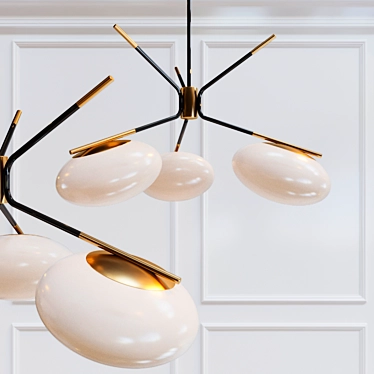 Mushroom Flare Chandelier 3D model image 1 