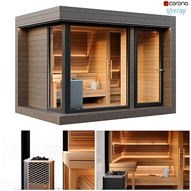 Luxury Sauna Retreat 3D model image 1 