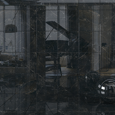 Carelia Black Wall Tiles: Multi-Texture Design 3D model image 1 