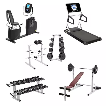 Premium Gym Equipment: V-Ray Render 3D model image 1 