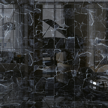 Crea Black Wall Tiles: Stunning Multi-Texture Design 3D model image 1 