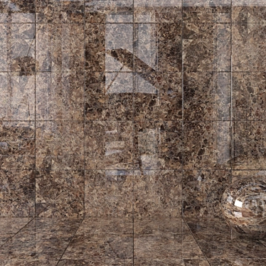 Emperador Brown Wall Tiles - Stunning Multi-Texture Design! 3D model image 1 