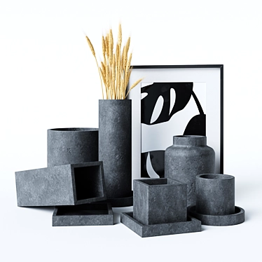 Concrete vases and flowerpots