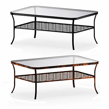 Modern Glass Coffee Table, Klingsbu 3D model image 1 