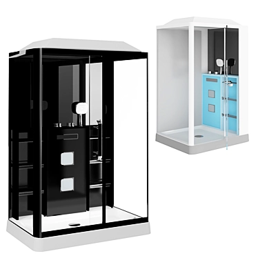 Grossman GR-228 LR: Elegant Black Shower 3D model image 1 