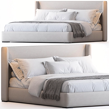 RH Lawson King Bed 3D model image 1 