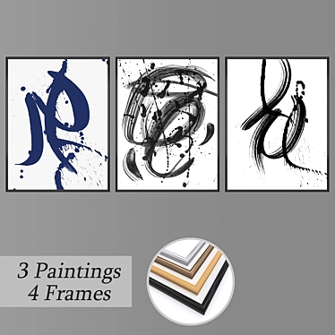 Elegant Wall Art Set 3D model image 1 