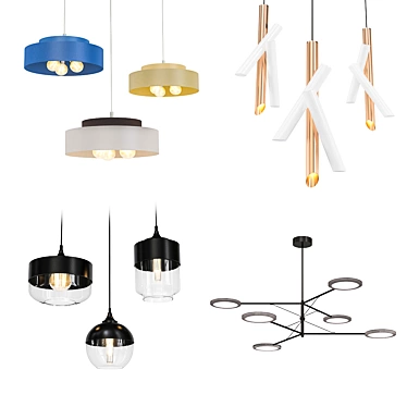 Modern Chandelier Lighting Collection 3D model image 1 