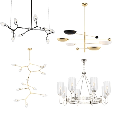 Modern Chandelier Collection 3D model image 1 