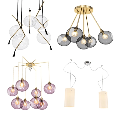 Modern Chandelier Collection 3D model image 1 