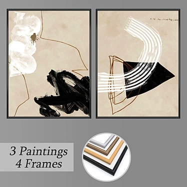 Versatile Set of Wall Paintings 3D model image 1 