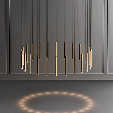 Elegant Hanging Candle Light 3D model image 1 