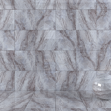 Elegant Anthracite Wall Tiles 3D model image 1 