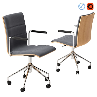 X-Ray Spin Chair: Photorealistic, Animated, Office-Ready 3D model image 1 