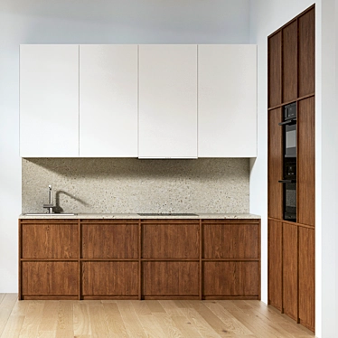 Modern Kitchen Cabinet Set - 3D Model 3D model image 1 