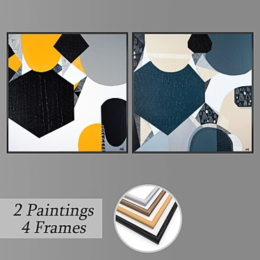 Stylish Wall Art Set 3D model image 1 