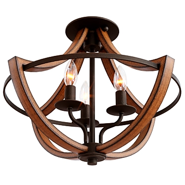 Montana Rustic Semi Flush Ceiling Light