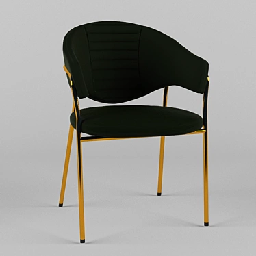 Elegant Velvet Alice Chair 3D model image 1 