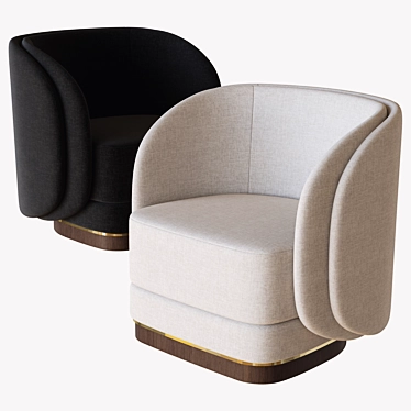 Elegant Ambrose Armchair: Laskasas Dream 3D model image 1 