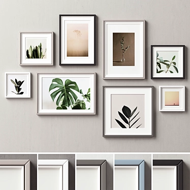 Versatile Picture Frames - Set of 8 3D model image 1 