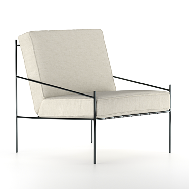 Minimalist Comfort: Min Armchair 3D model image 1 