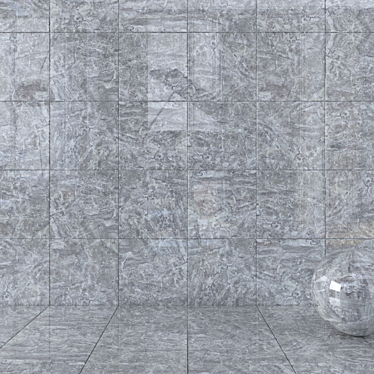 Jupiter Flora Wall Tiles: Stunning Multi-Texture Design 3D model image 1 