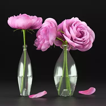 Elegant Floral Décor Accent 3D model image 1 