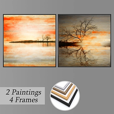 Elegant Wall Art Set 3D model image 1 