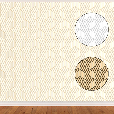 Seamless Wallpaper Set - 3 Colors 3D model image 1 